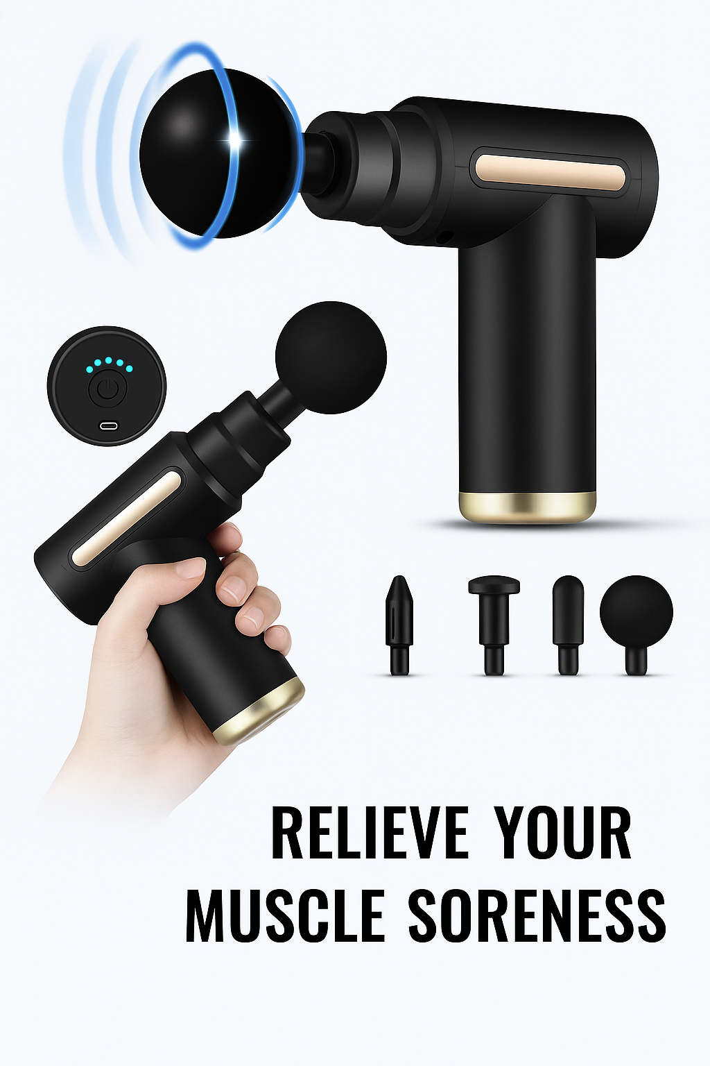 Deep Tissue Massager Fascial Deep Muscle Fitness Chargeable Massager