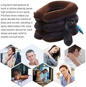 NECK AIR COLLAR TRACTORS FOR CERVICAL SPINE THREE LAYERS