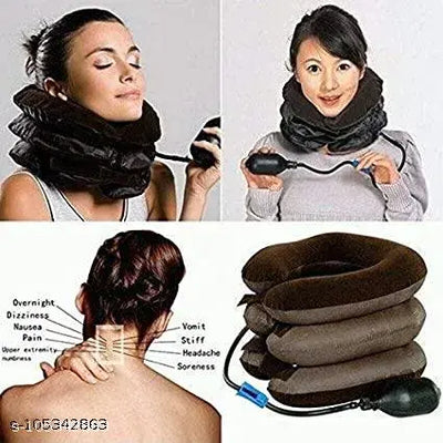 NECK AIR COLLAR TRACTORS FOR CERVICAL SPINE THREE LAYERS